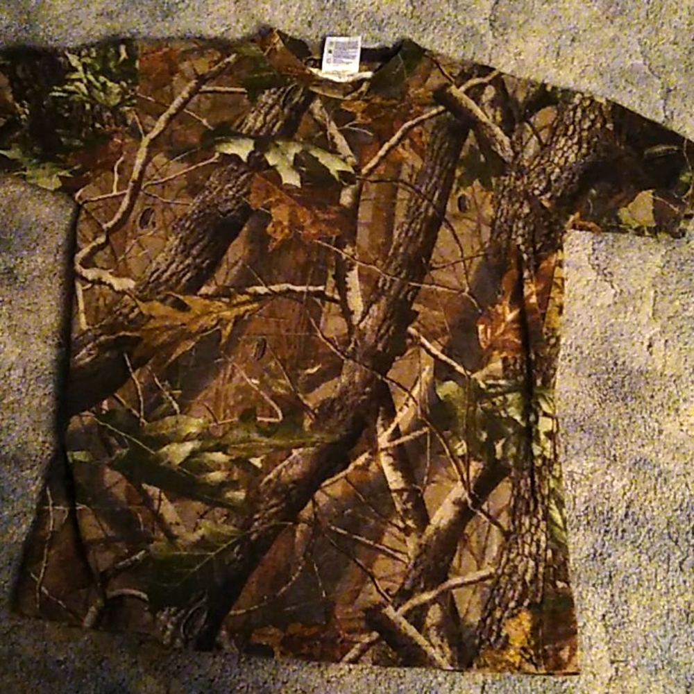 Red Head Camo short sleeve Polo shirt Adult Med multi-color design
